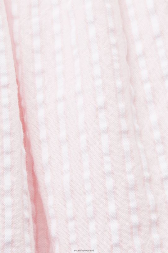 Frauen Esprit Hell-Pink Strukturierte Kurzarmbluse Blusen 0BN00117
