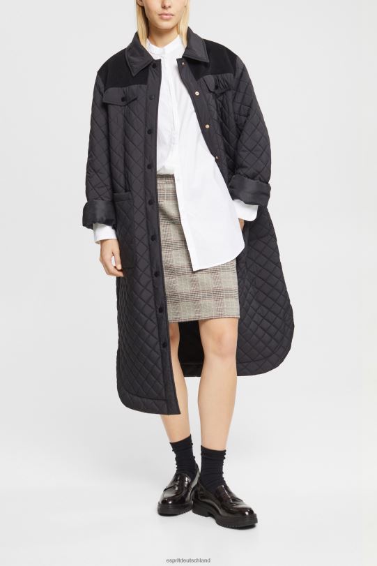 Frauen Esprit Schwarz Bluse mit Rundhalsausschnitt, Bio-Baumwolle Blusen 0BN00334