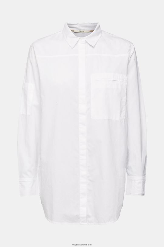 Frauen Esprit Weiß Hemdbluse, Bio-Baumwolle Blusen 0BN00541