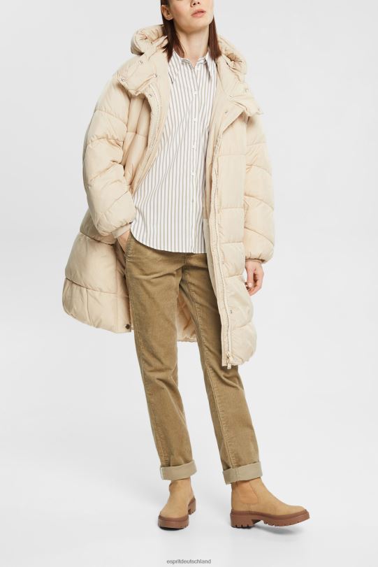 Frauen Esprit Weiß Lange gestreifte gewebte Bluse Blusen 0BN00397