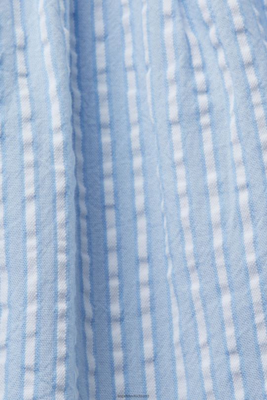 Frauen Esprit hellblau Strukturierte Kurzarmbluse Blusen 0BN00118