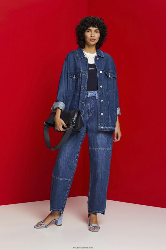 Frauen Esprit blaue dunkle Waschung Jeans im 90er-Jahre-Design Denim 0BN00300