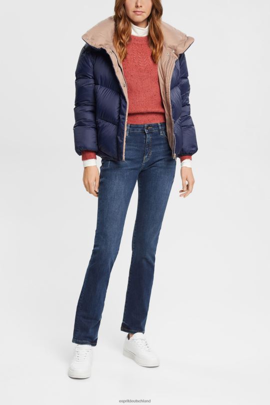 Frauen Esprit blaue dunkle Waschung Jeans mit geradem Bein Denim 0BN00439