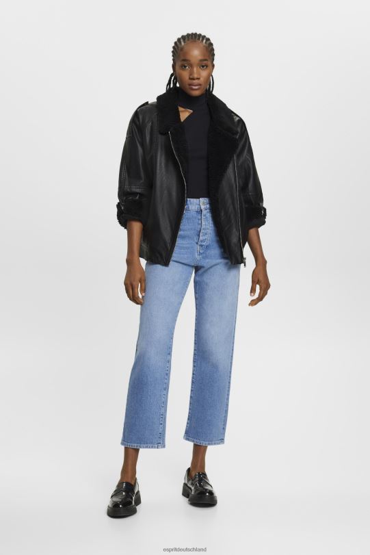 Frauen Esprit blaue helle Waschung Dad-Jeans mit hohem Bund Denim 0BN00315