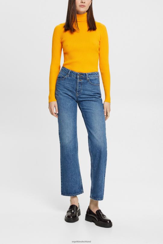 Frauen Esprit blaue mittlere Waschung Kurze, ausgestellte Stretchjeans Denim 0BN00451