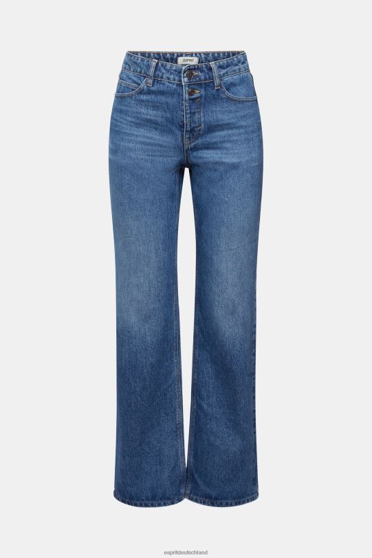 Frauen Esprit blaue mittlere Waschung Kurze, ausgestellte Stretchjeans Denim 0BN00451