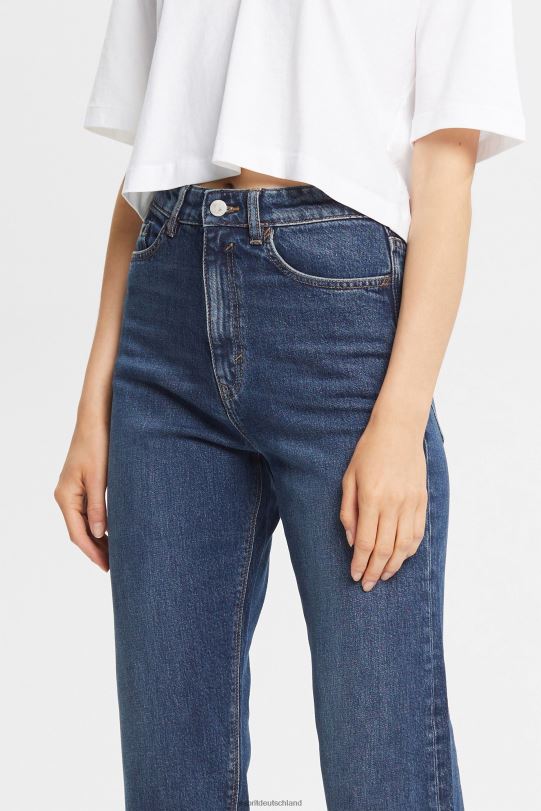 Frauen Esprit blaue mittlere Waschung Mittelhohe Jeans mit entspannter Passform Denim 0BN00325