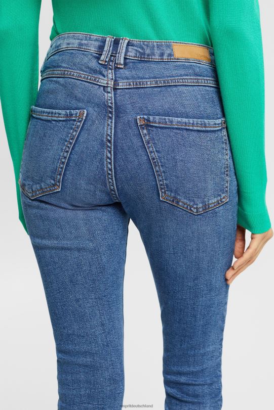 Frauen Esprit blaue mittlere Waschung Röhrenjeans mit hohem Bund und Tencel-Anteil Denim 0BN00322
