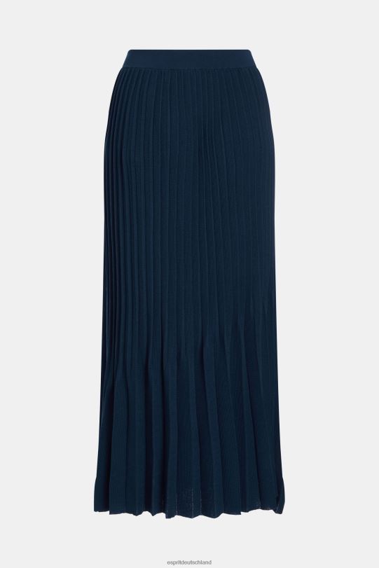 Frauen Esprit Marine plissierter Midirock die Röcke 0BN00390