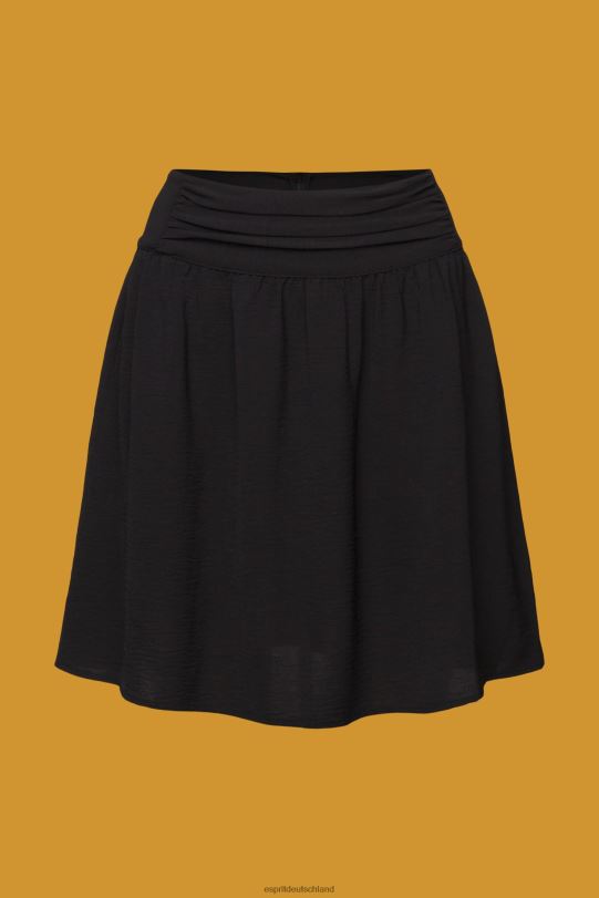Frauen Esprit Schwarz Krepp-Minirock die Röcke 0BN00262