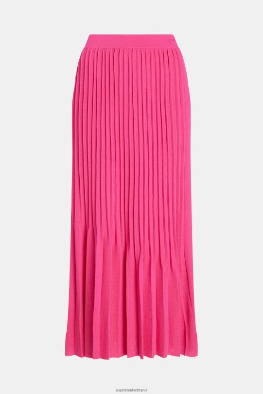 Frauen Esprit rosa Fuchsia plissierter Midirock die Röcke 0BN00391