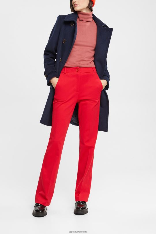 Frauen Esprit Dunkelrot dehnbare Bootcut-Hose mit hohem Bund Hosen 0BN00336
