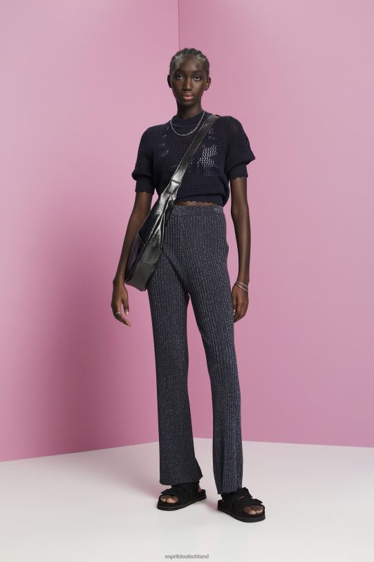 Frauen Esprit Marine Strickhose mit Glitzereffekt Hosen 0BN00259