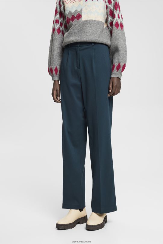 Frauen Esprit Petrolblau Hose mit weitem Bein Hosen 0BN00437