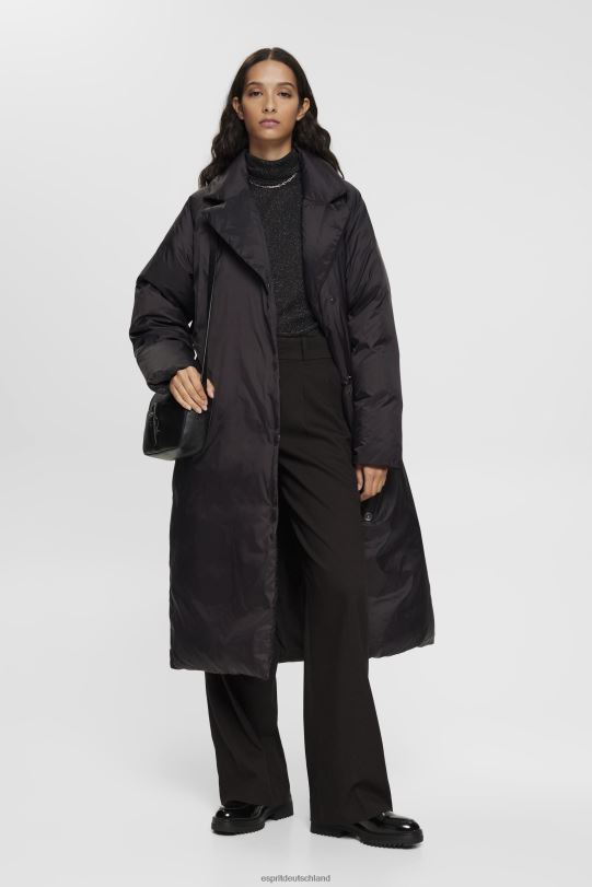 Frauen Esprit Schwarz Hose mit hohem Bund und weitem Bein Hosen 0BN00246