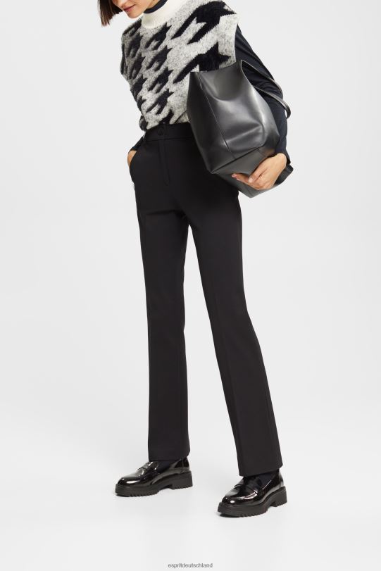 Frauen Esprit Schwarz dehnbare Bootcut-Hose mit hohem Bund Hosen 0BN00335