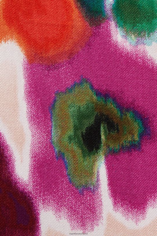 Frauen Esprit Weiß Hose mit weitem Bein und Blumendruck Hosen 0BN00131