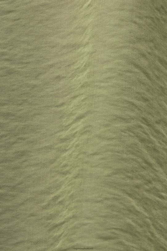 Frauen Esprit helles Khaki Hose mit weitem Bein aus Satin Hosen 0BN0091