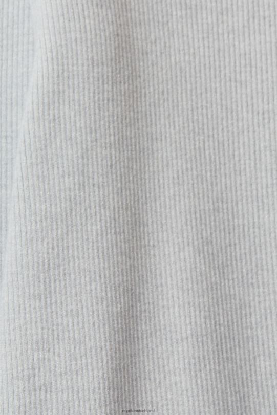 Frauen Esprit hellgrau Rippstrickhose mit hohem Bund Hosen 0BN00466