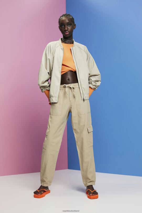 Frauen Esprit staubiges Grün Cargohose aus Mischgewebe mit Tencel Hosen 0BN00265