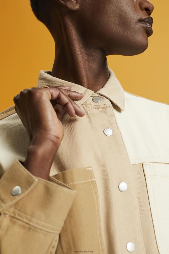 Frauen Esprit Beige Patchwork-Jacke Jacken 0BN00293