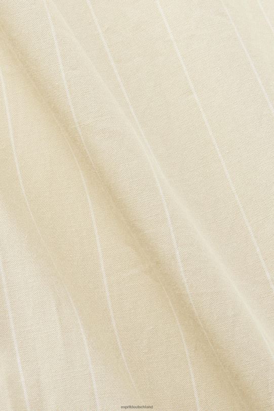 Frauen Esprit Beige Hemdblusenkleid mit Nadelstreifen, 100 % Baumwolle Kleider 0BN00278