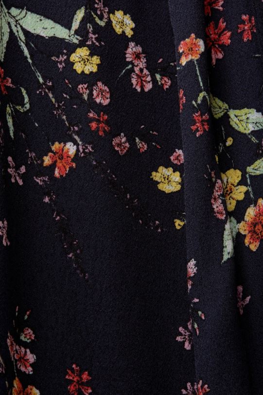 Frauen Esprit Dunkelblau Bedrucktes Midikleid mit Bindegürtel Kleider 0BN00189