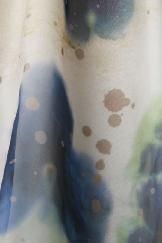 Frauen Esprit Gelb gemustertes Organza-Midikleid Kleider 0BN00197