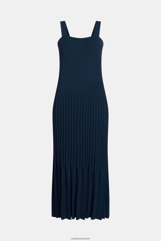 Frauen Esprit Marine Kleid mit plissierten Trägern Kleider 0BN00388