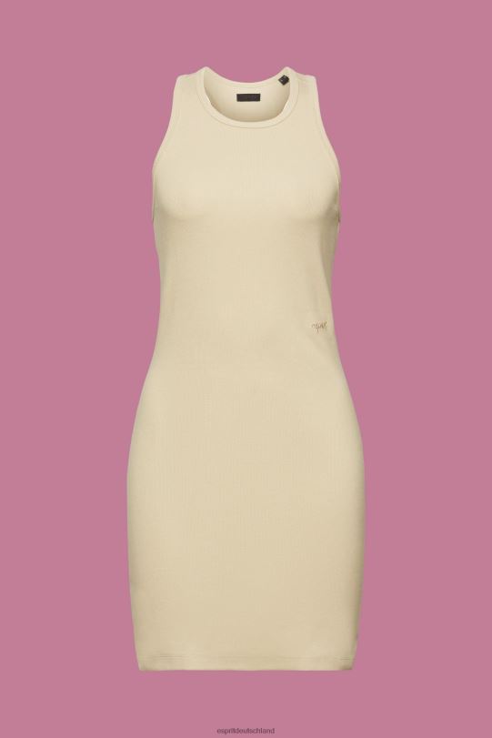 Frauen Esprit Sand Kleid aus geripptem Jersey Kleider 0BN00286