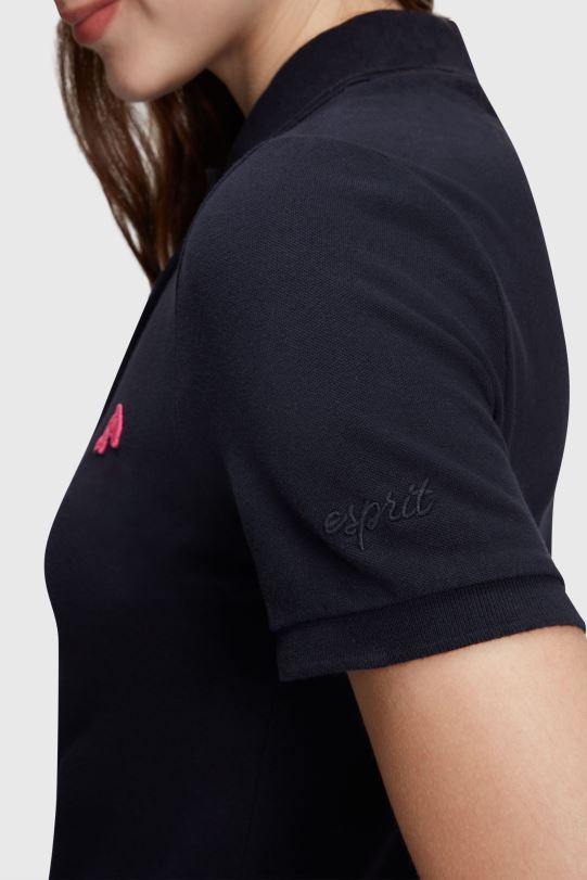 Frauen Esprit Schwarz Klassisches Polokleid von Dolphin Tennis Club Kleider 0BN00504