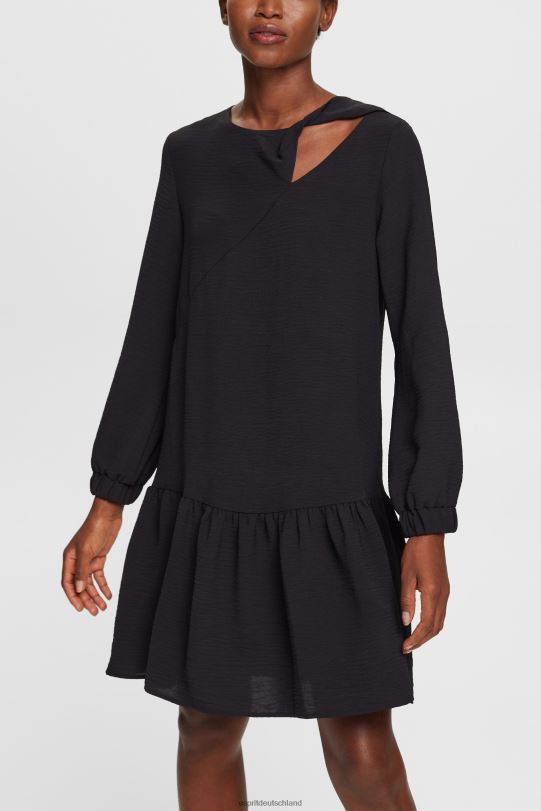 Frauen Esprit Schwarz Minikleid mit Ausschnitt Kleider 0BN00429