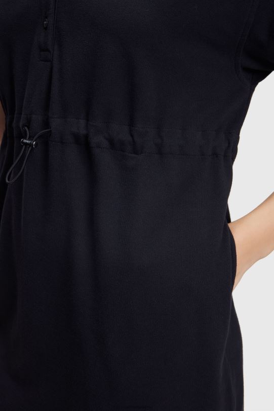 Frauen Esprit Schwarz Plissee-Polokleid von Dolphin Tennis Club Kleider 0BN00501