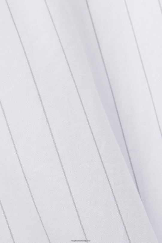 Frauen Esprit Weiß Hemdblusenkleid mit Nadelstreifen, 100 % Baumwolle Kleider 0BN00277
