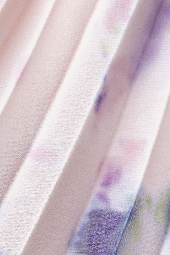 Frauen Esprit Weiß Midikleid aus plissiertem Chiffon Kleider 0BN0094