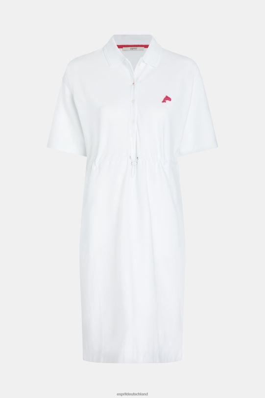 Frauen Esprit Weiß Plissee-Polokleid von Dolphin Tennis Club Kleider 0BN00502