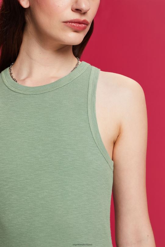 Frauen Esprit blasses Khaki Minikleid aus Stoffmix Kleider 0BN0070