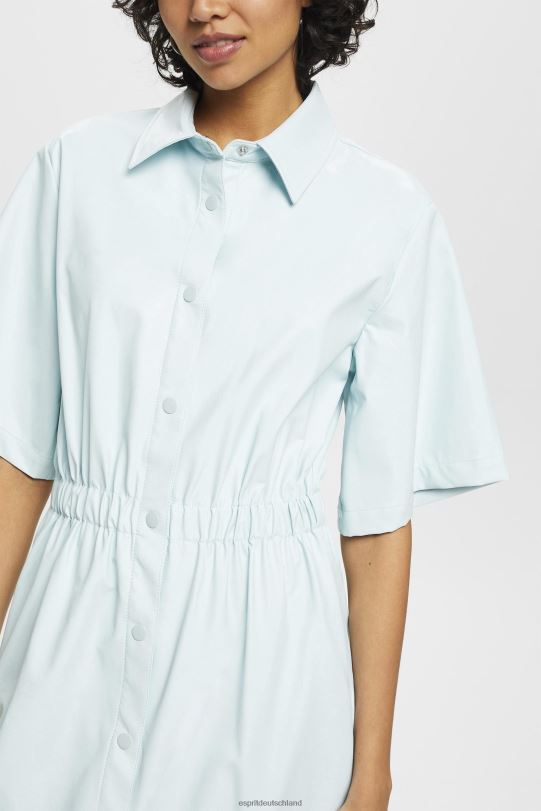Frauen Esprit helles Aquagrün Hemdkleid aus Kunstleder Kleider 0BN00295