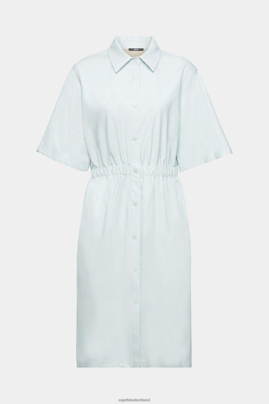 Frauen Esprit helles Aquagrün Hemdkleid aus Kunstleder Kleider 0BN00295
