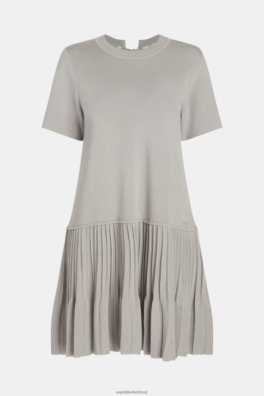 Frauen Esprit mittelgrau Kleid mit plissiertem Schößchen Kleider 0BN00487