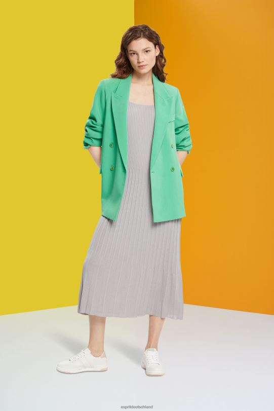 Frauen Esprit mittelgrau Kleid mit plissierten Trägern Kleider 0BN00490