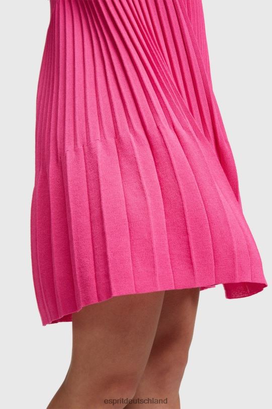 Frauen Esprit rosa Fuchsia Kleid mit plissierter Passform und ausgestelltem Schnitt Kleider 0BN00385