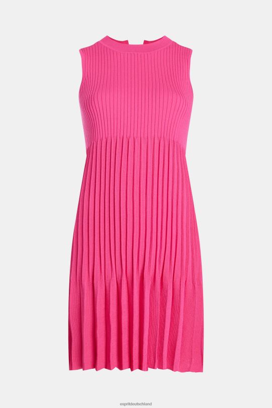 Frauen Esprit rosa Fuchsia Kleid mit plissierter Passform und ausgestelltem Schnitt Kleider 0BN00385