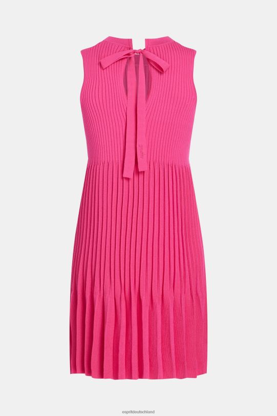 Frauen Esprit rosa Fuchsia Kleid mit plissierter Passform und ausgestelltem Schnitt Kleider 0BN00385