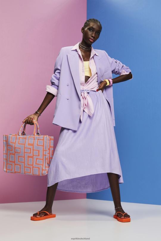 Frauen Esprit Lavendel Zweireihiger Blazer Mäntel 0BN00256