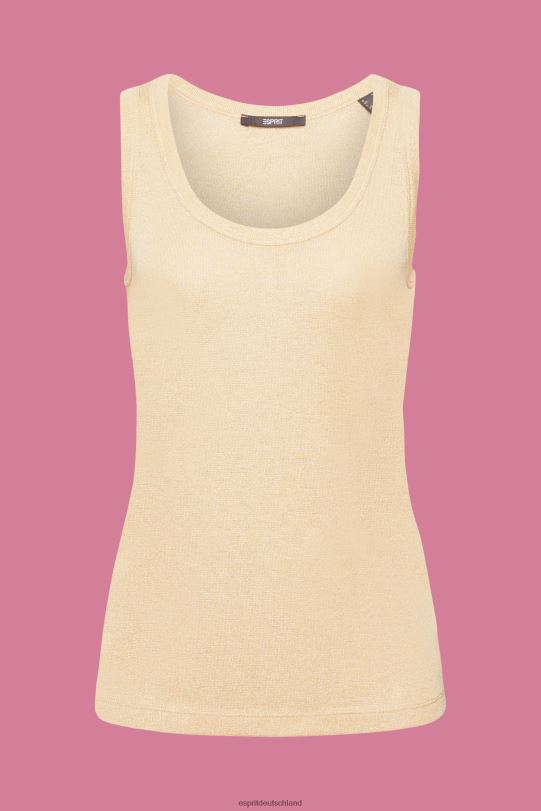 Frauen Esprit Gold Ärmelloses Glitzer-Top Panzer 0BN00404