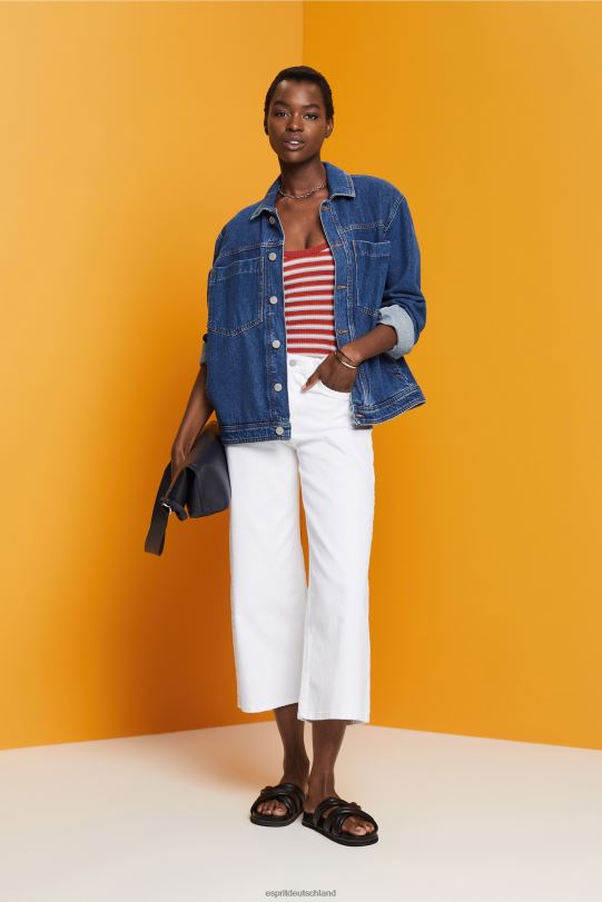 Frauen Esprit Terrakotta Gestreiftes, geripptes Tanktop Panzer 0BN00104