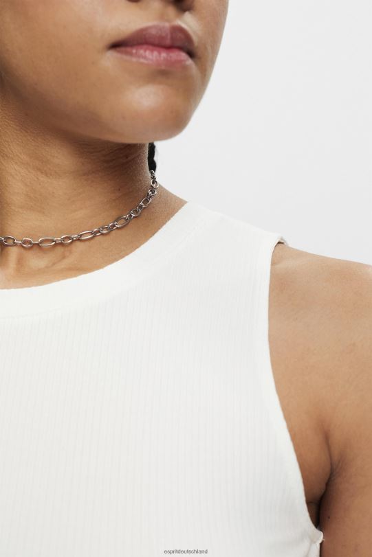 Frauen Esprit cremefarben Geripptes Tanktop Panzer 0BN00301