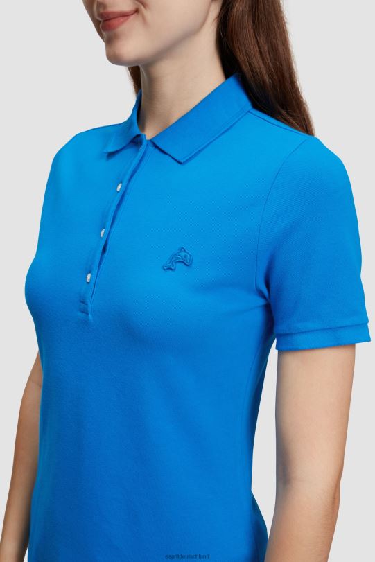Frauen Esprit Blau Klassisches Poloshirt des Dolphin Tennis Club Polos 0BN00497