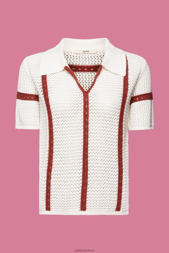 Frauen Esprit Eis Kurzarm-Polopullover Pullover 0BN00105